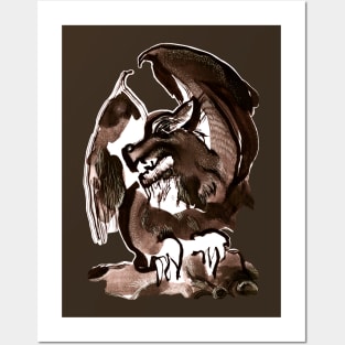 Gargoyle No. 2 brown version Posters and Art